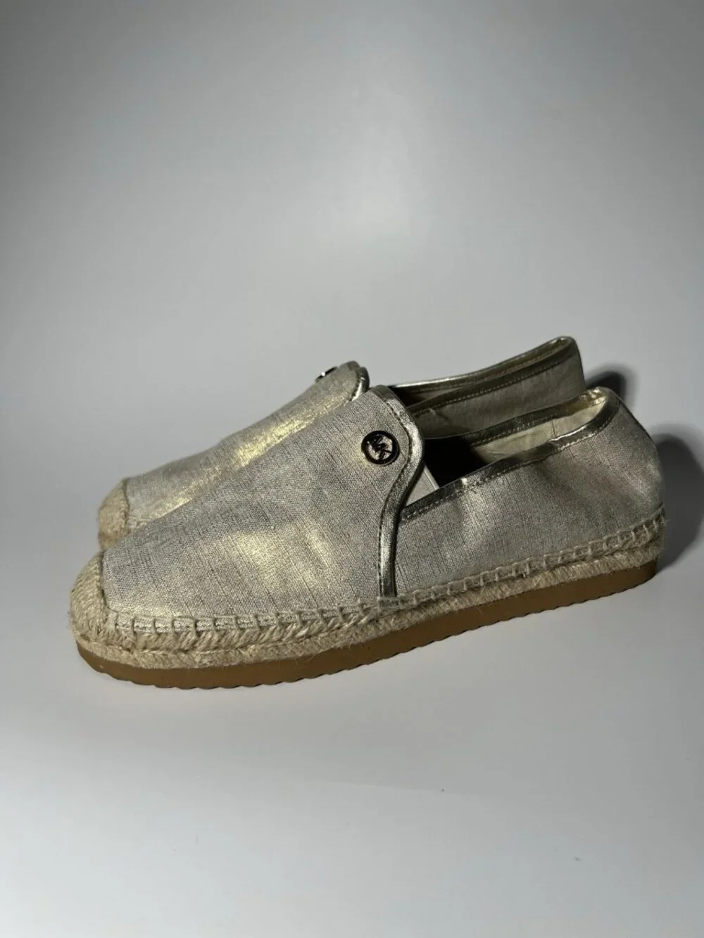 Michael Kors Kendrick Espadrille Flats Gold Women’s Size 7.5